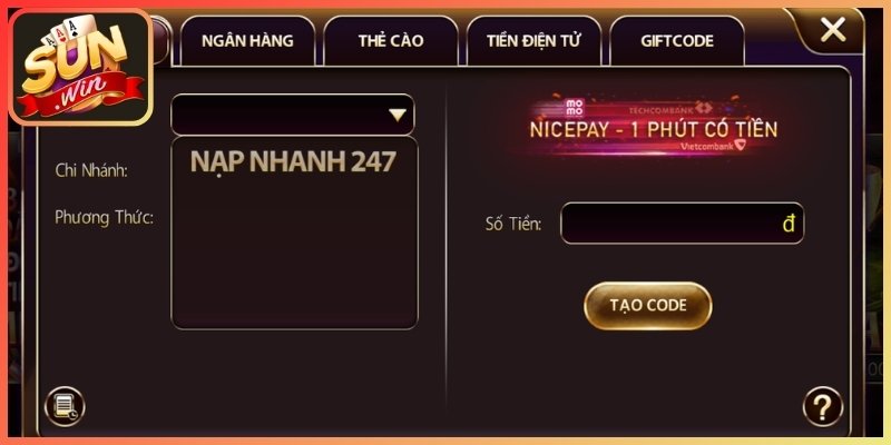 Nạp Tiền Sunwin - Gửi Vốn Nhanh Chóng Với Nhiều Phương Thức 1 Các hình thức nạp tiền Sunwin